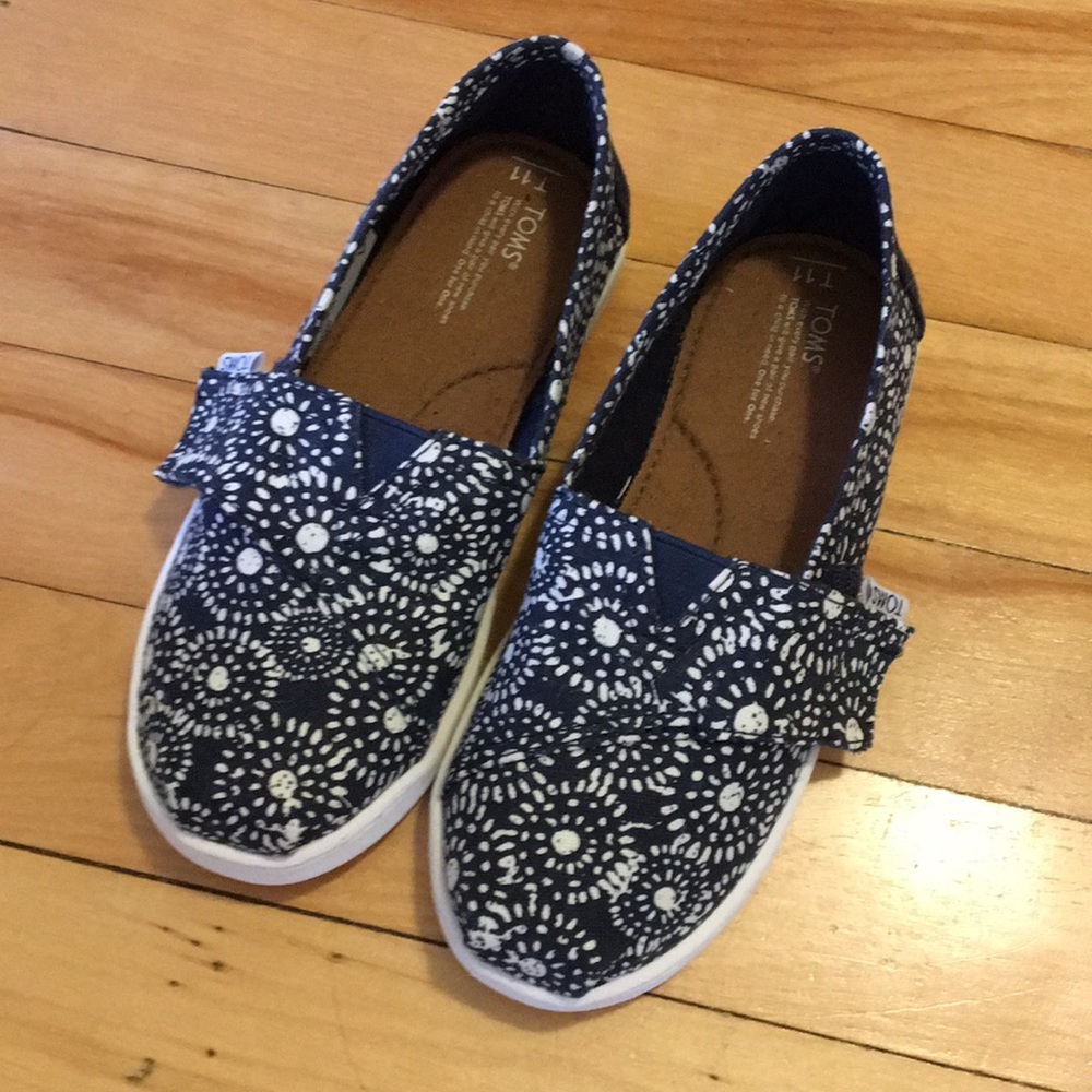 TOMS kids Alpargata slip on shoes - new - 11T